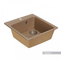 Мойка для кухни Парма 510x470x175 мм, квадратная, терракот 1A713032PM270 — фото 2, Кухонные мойки