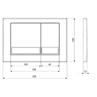KK-POL 350/PPS/029-00-00(SPP/029/0/K) M06 Пластиковая панель смыва для инсталляции, цвет хром сатин — фото 2, Панели