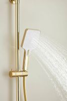 Душевая система с тропическим душем и смесителем BELZ, золото, арт-B24507-5 — фото 5, Душевые стойки
