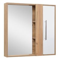 Зеркальный шкаф MELBOURNE 80 /универсальный/дуб/белый/ AQUA DE MARCO 1080WCMEL/V.2.0 — фото 3, Зеркальные шкафы в ванную