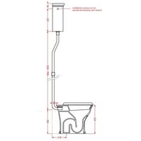 Бачок Artceram Civitas на высокой трубе цвет белый арт-CIC006 01 00 — фото 2, Комплектующие для туалета