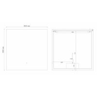 Товар: Зеркало PRAGMA-норма (800*800*45) LED с сенсорным выключателем и подогревом 188080 - фото 2 Зеркало PRAGMA-норма (800*800*45) LED с сенсорным выключателем и подогревом 188080 — фото 2, Зеркала в ванную комнату