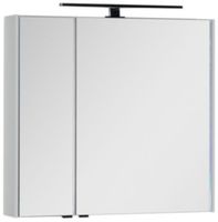 Зеркальный шкаф Aquanet Латина 80 белый арт-00179635 — фото 7, Зеркальные шкафы в ванную