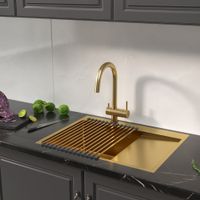 Товар: Кухонная мойка Reflexion Iseo RX2250GD брашированное золото - фото 458 Кухонная мойка Reflexion Iseo RX2250GD брашированное золото — фото 458, Кухонные мойки