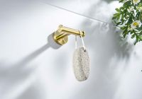 AQ4202BG ОБЕРОН крючок двойной, шлиф. золото — фото 4, Крючки для полотенец