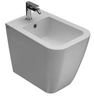 Биде GLOBO STONE Напольное приставное с одним отверстием цвет белый ST010BI — фото 1, Биде напольные