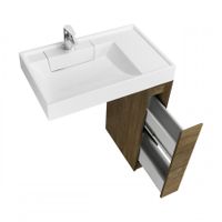 Тумба без фасада ЛОНДРИ 20 (под раковину РЕЙН 80), под с/маш., дуб кантри 1A267101LHDY0 — фото 8, Тумбы под раковину