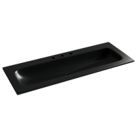 Раковина накладная мебельная Grace прямоугольная 1210x457x137 с тремя отверстиями под смеситель цвет черный матовый арт-CN7024MB — фото 1, Раковины накладные