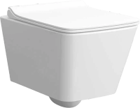 Унитаз подвесной КЕРАМИН ТОБАГО R МЛ Slim Soft Close безободковый, сиденье дюропласт с микролифтом CDB00027033 арт-4810531143567 — фото 4, Подвесные унитазы