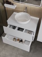 Orange Line тумба с раковиной подвесная 80 см, белый арт-Li-80TuwMDF+B07-420W — фото 4, Тумбы с раковиной