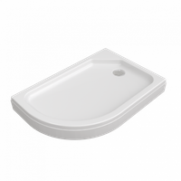 ПД17 Поддон 120х80 1/4 круга, низкий, правый в комплекте арт-Щ0000038230 — фото 1, Акриловые душевые поддоны