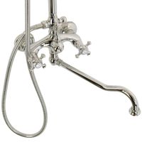 PRESTIGE Душевой настенный гарнитур (см-ль д/ванны/колонна ARCO/верхний душ/шланг/ручной душ), хром 32790 — фото 3, Душевые гарнитуры