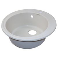 Кухонная мойка AZARIO Solo 505x505x190 искусственный мрамор, сифон в комплекте, цвет бежевый арт-CS00105232 — фото 1, Кухонные мойки