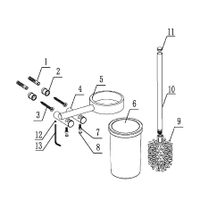 Товар: Щетка для туалета ABBER Osten 316 AA1832BGG оружейная сталь брашированная - фото 2 Щетка для туалета ABBER Osten 316 AA1832BGG оружейная сталь брашированная — фото 2, Ершики для унитаза