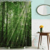 шторка д/в тканевая 180х180см "Лес" MZ-61 — фото 1, Шторки на ванну