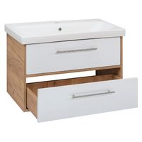 Тумба подвесная MELBOURNE 80 /дуб/белый/ AQUA DE MARCO 2080WCMEL/H/V.2.0 — фото 4, Тумбы под раковину