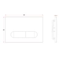 Кнопка смыва Veconi FLUSH V3, FLV3-GM, 240х162х9, пластик, оружейная сталь — фото 2, Кнопки смыва
