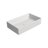 раковина накладная KUBE X 60x37 без перелива белый матовый арт-945309 — фото 2, Раковины накладные