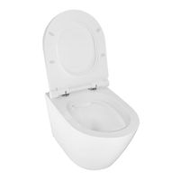 Унитаз подвесной Azario Nova 360х480х360 безободковый, с ультратонким сиденьем микролифт арт-AZ-2217 — фото 3, Подвесные унитазы