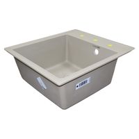 Кухонная мойка AZARIO Milas 480х420х197 кварцевая, прямоугольная, сифон в комплекте, цвет Песочный арт-CS00097666 — фото 1, Кухонные мойки