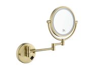 AQ4912BG зеркало косметическое настенное с подсветкой 5х, шлиф. золото — фото 5, Косметические зеркала