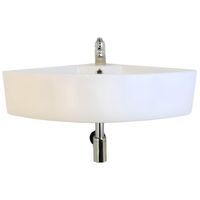 Раковина угловая закругленная GS, 48x48x15 cm, белая керамика 32267 — фото 5, Раковины