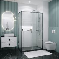 Душевое ограждение Grossman Style 100.K33.05.130.10.00-200.K33.05.100.10.00 (130х100х195) раздвижная,хром,стекло прозрачное,2 места арт-120.K33.05.1310.10.00 — фото 4, Прямоугольные душевые уголки