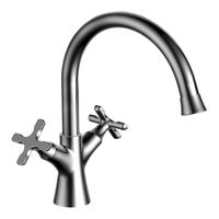 Duetto Смеситель для раковины, выс.пов.излив 157мм, р/ДВ, хром, LM, арт-LM5706C — фото 1, Смесители для раковины