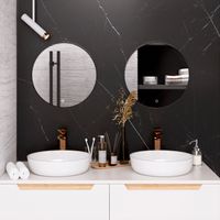 Зеркало с LED-подсветкой MILAN (40) круглое /AQUA DE MARCO MIL40 — фото 3, Зеркала в ванную комнату