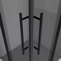 Душевое ограждение Niagara Nova NG-2830-34BLACK (100х100х195) квадрат,черный матовый,двери раздвижные,стекло тонированное,1 место — фото 7, Квадратные душевые уголки