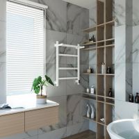 Полотенцесушитель электрический Grota Tela 530х800 белый Tela 530х800 RAL9016 EL — фото 2, Электрические полотенцесушители