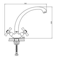 Agger Retro смеситель для кухни двухвентильный, хром арт-A1900200 — фото 11, Смесители для кухни