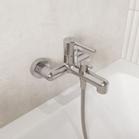 Смеситель для ванны, хром матовый, Aiger, IDDIS (AIGBC00i02WA) — фото 1, Смеситель для ванны