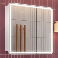 Зеркальный шкаф ASTI 80 c LED-подсветкой /ИК выключатель на взмах /AQUA DE MARCO 1080CAST — фото 1, Зеркальные шкафы в ванную