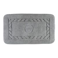Коврик д/ванной комнаты 60х100 см., вышивка логотип КОРОНА, серый, окантовка серебро 30759 — фото 1, Коврики для ванной комнаты