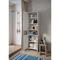 Напольный пенал 55 см с двумя дверьми арт-ROD0555N — фото 3, Пеналы для ванной комнаты