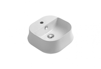 Раковина SIMAS SHARP накладная с одним отверстием цвет белый SH07 — фото 1, Раковины накладные