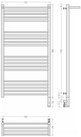 Полотенцесушитель электрический Сунержа Богема с полкой 3.0 1200х600 / МЭМ правый Без покрытия 00-5807-1260 — фото 3, Электрические полотенцесушители