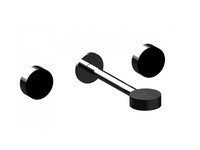 Смеситель для раковины, Cisal, Slim, тип установки-встраиваемый, отверстия для монтажа-3, вынос излива, мм-200, стандарт подвода воды-1/2", внутренняя часть-необходимо заказать, цвет-Matt Black арт-SM01351040 — фото 1, Смесители для раковины