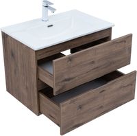 Тумба под раковину Aquanet Алвита New 70 2 ящика, дуб веллингтон табак 00334185 — фото 7, Тумбы под раковину