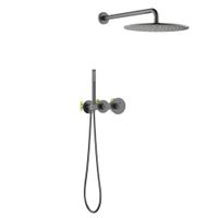 Душевая система встроенная с термостатом Timo Saona черное золото арт-SX-2359/18SM — фото 3, Встраиваемые душевые комплекты