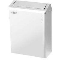 Контейнер для мусора настенный из нержавеющей стали белый 23 л. С крышкой и замком 14079.W — фото 1, Мусорные ведра