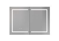 Шкаф зеркало для ванной с подсветкой Aquatek , прямоугольное, сенсорное управление, 1000*700*133 арт-AQ7104-MLC — фото 2, Зеркальные шкафы в ванную