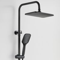 BOND Душевая стойка с термостатом, тропическим душем и смесителем с изливом арт-B07-9488 — фото 3, Душевые стойки