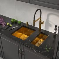 Товар: Кухонная мойка Reflexion Iseo RX2250GD брашированное золото - фото 20 Кухонная мойка Reflexion Iseo RX2250GD брашированное золото — фото 20, Кухонные мойки