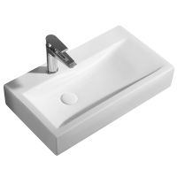 Раковина Azario 66х37.5х12.5 подвесная, белая арт-AZ-4310 — фото 1, Раковины подвесные