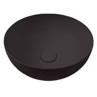 Раковина HATRIA HAPPY HOUR A0Y1VF02 накладная без отверстия без перелива цвет черный матовый — фото 1, Раковины накладные