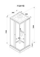 Ограждение VIVA90B N душевое Ceruttispa без поддона (90x90x195) — фото 210, Прямоугольные душевые уголки
