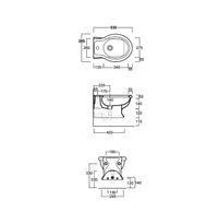 Биде SIMAS LANTE подвесное с одним отверстием цвет черный арт-LA19.NE — фото 3, Биде подвесные
