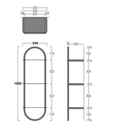 Товар: Металлическая колонна SIMAS WAVE Настенный цвет черный матовый WASS05 - фото 2 Металлическая колонна SIMAS WAVE Настенный цвет черный матовый WASS05 — фото 2, Консоли для раковины